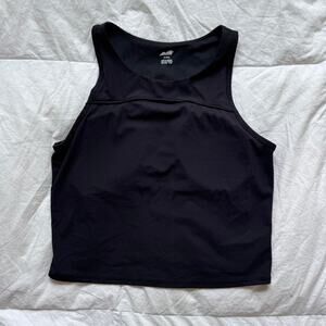 Avia Black activewear top with cutout sz S built in bra gym workout